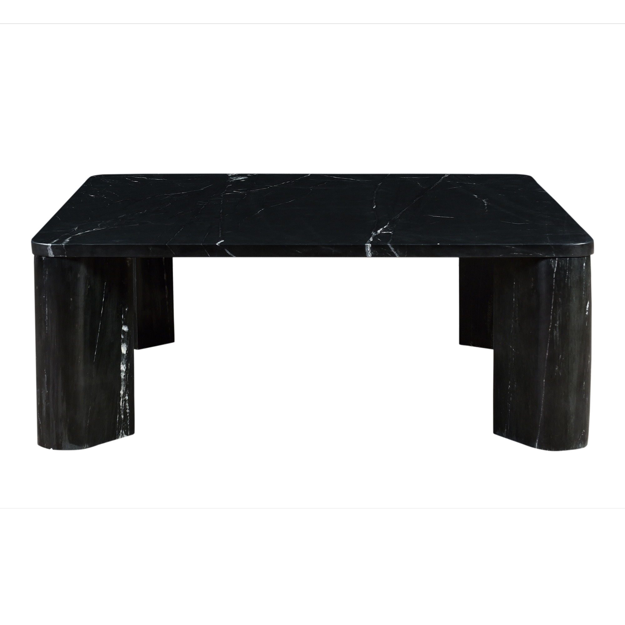 Segment Coffee Table Jetty Black, by Moe's Home, 35.5" width x 13" height x 35.5" depth View 1