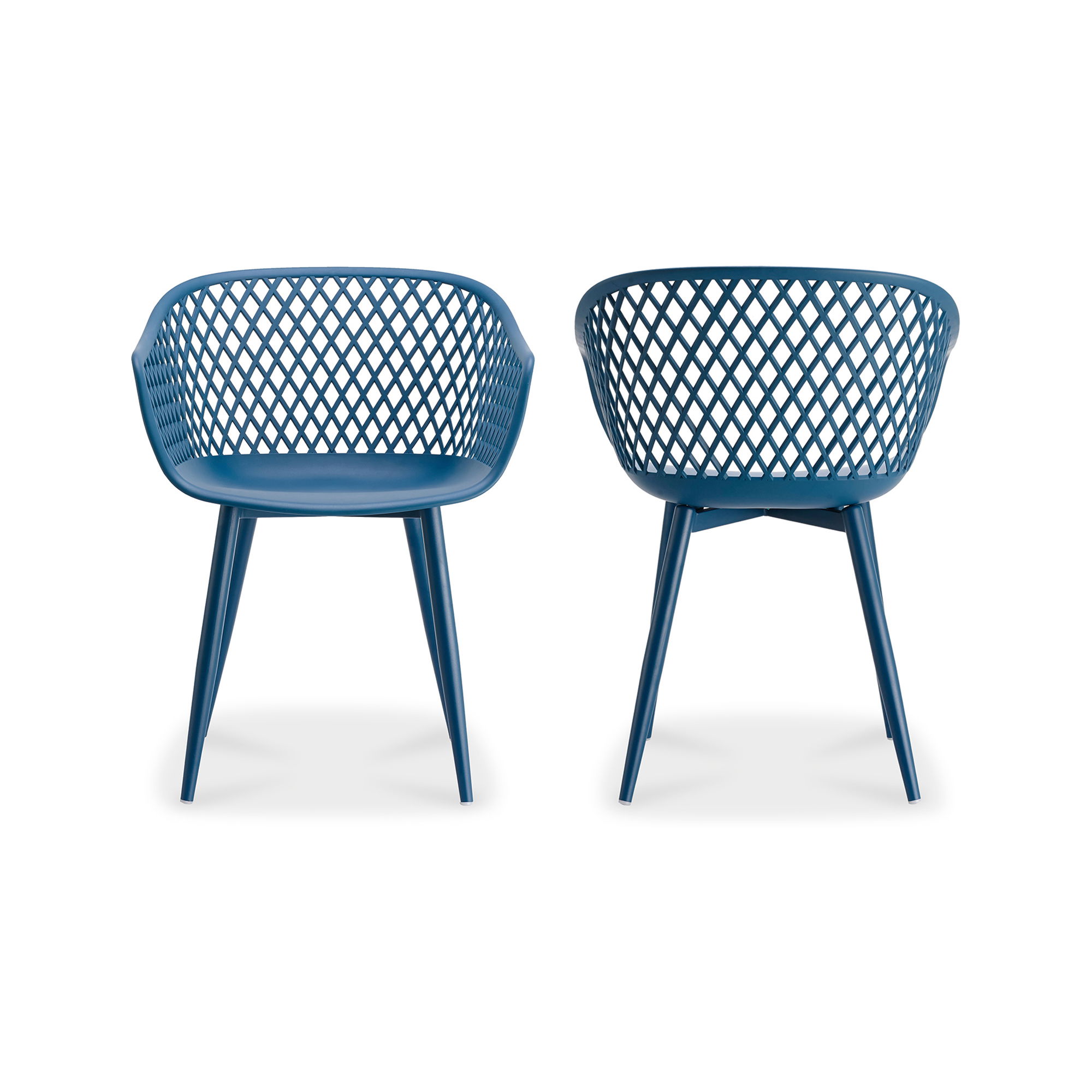 Piazza Outdoor Chair Blue - Set Of Two, by Moe's Home, 1'11.5" width x 2'7.5" height x 1'10.5" depth View 3