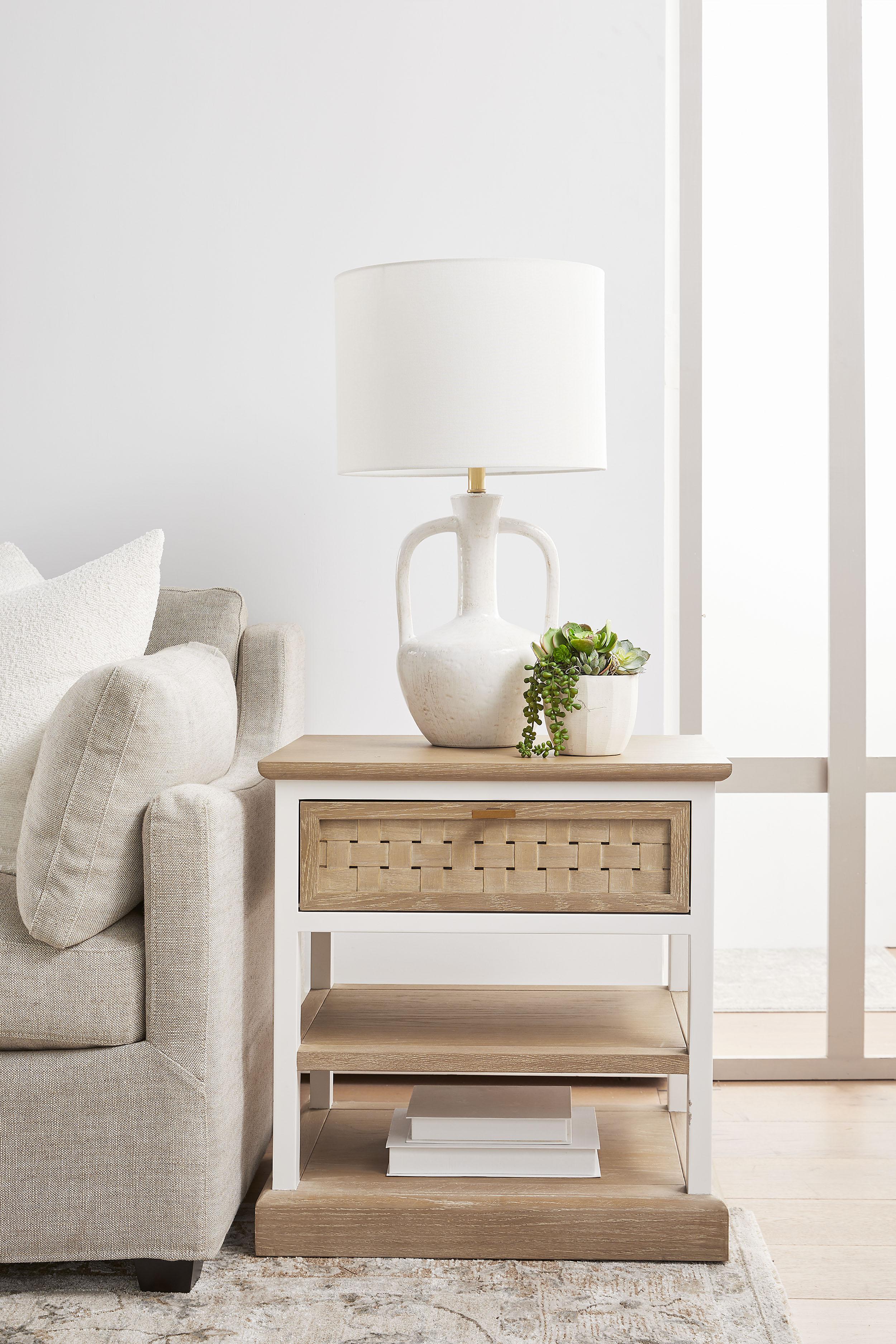 Weave 1-Drawer Side Table large image 