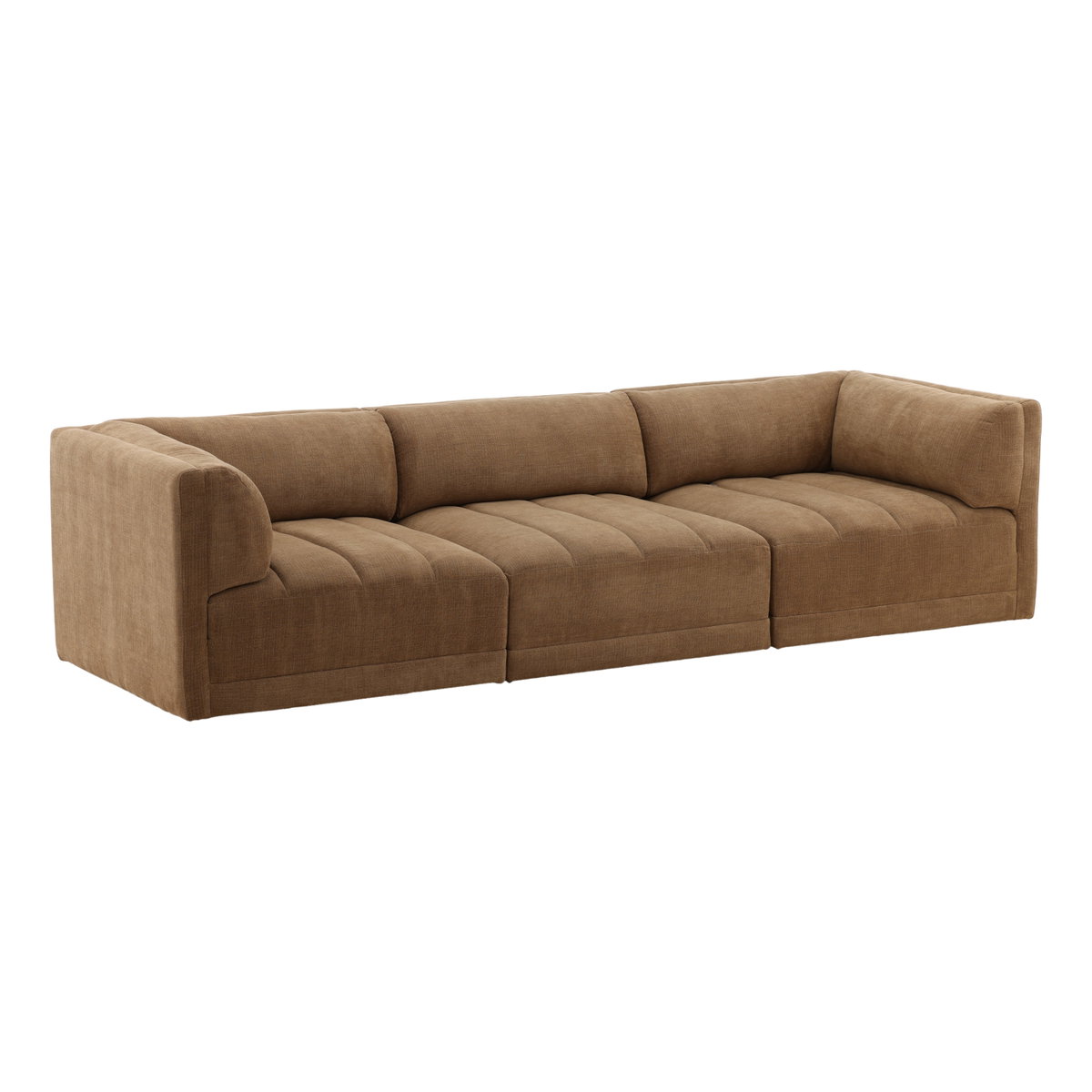Magda Sofa Brown, Sofas & Sectional by Dovetail, 113.5" width x 29.43" height x 40.5" depth View 1