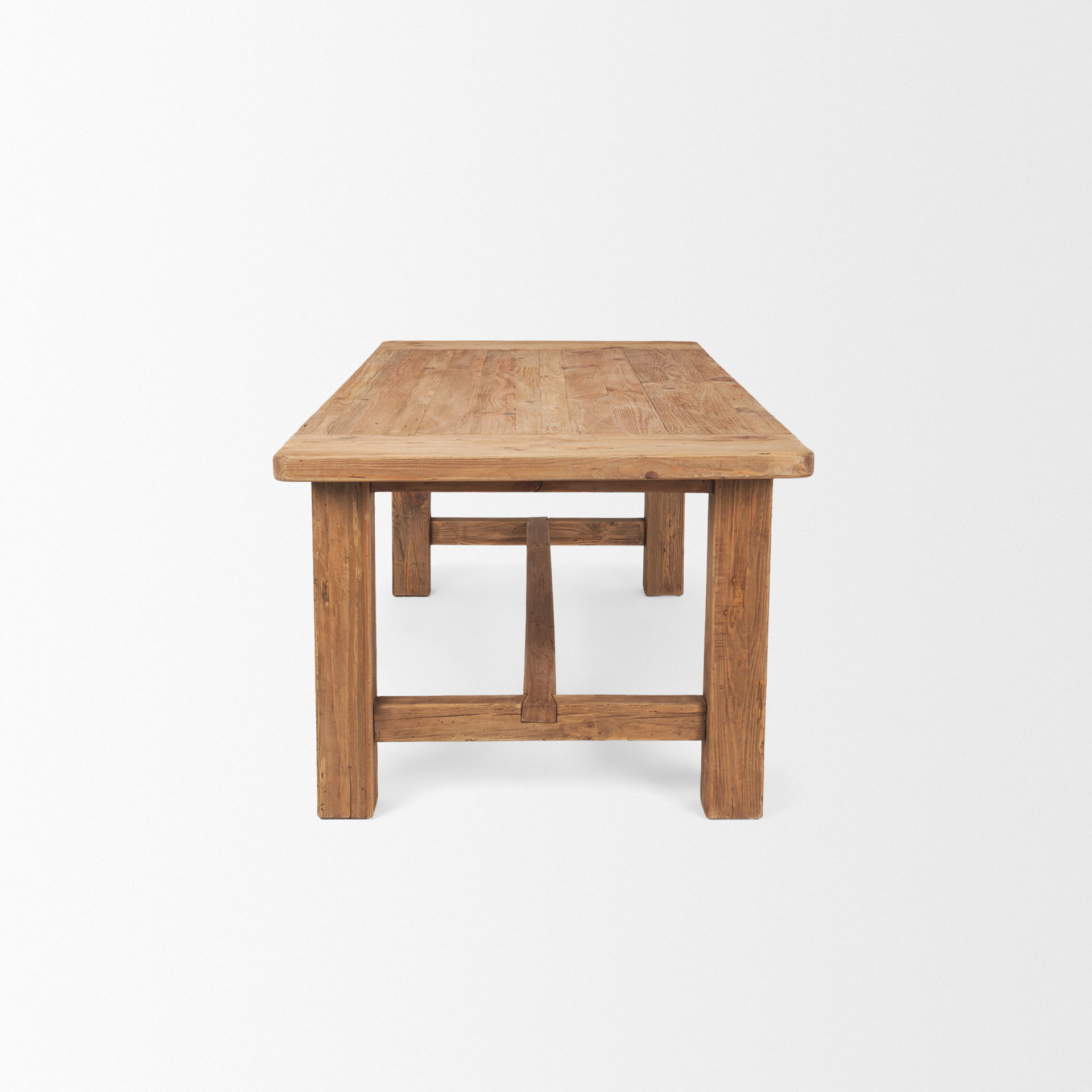 Stetson 84' Rectangular Natural Brown Wood Dining Table large image 