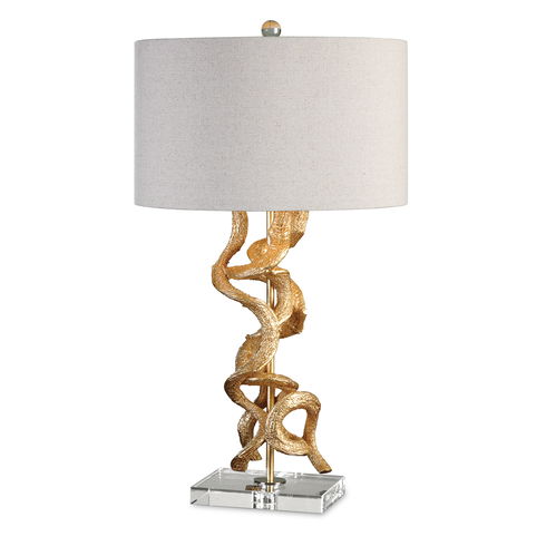 Twisted Vines Gold Table Lamp