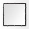 Christa 22L x 22W Black Metal Mirrored Base Square Tray, Decorative Tray by Mercana, 22.05" length x 22.05" width x 3.05" height thumbnail 9