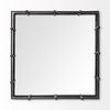 Christa 22L x 22W Black Metal Mirrored Base Square Tray thumbnail 8