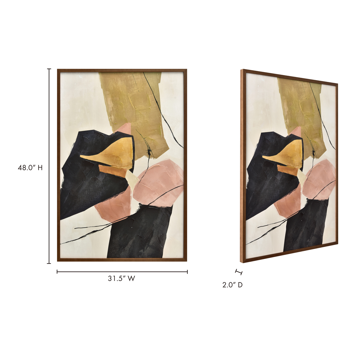 Anni Framed Painting, by Moe's Home, 31.5" width x 48" height x 1.75" depth View 7