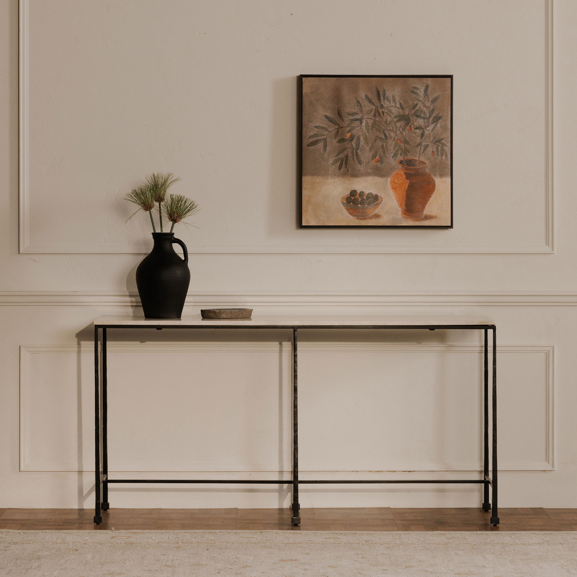 Lyra Vase Black Terracotta large image 