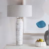 Lenta White Table Lamp, by Uttermost, 1'7" width x 2'6.25" height x 1'7" depth thumbnail 4
