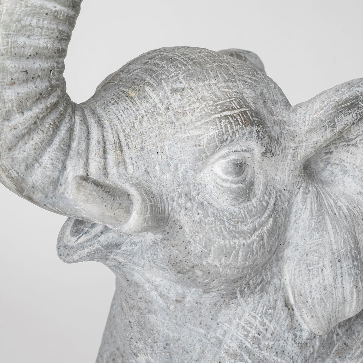 Tantor (15.9'H) Gray Resin Elephant Calf Table Lamp, by Mercana, 11.4" length x 8.5" width x 15.9" height View 7