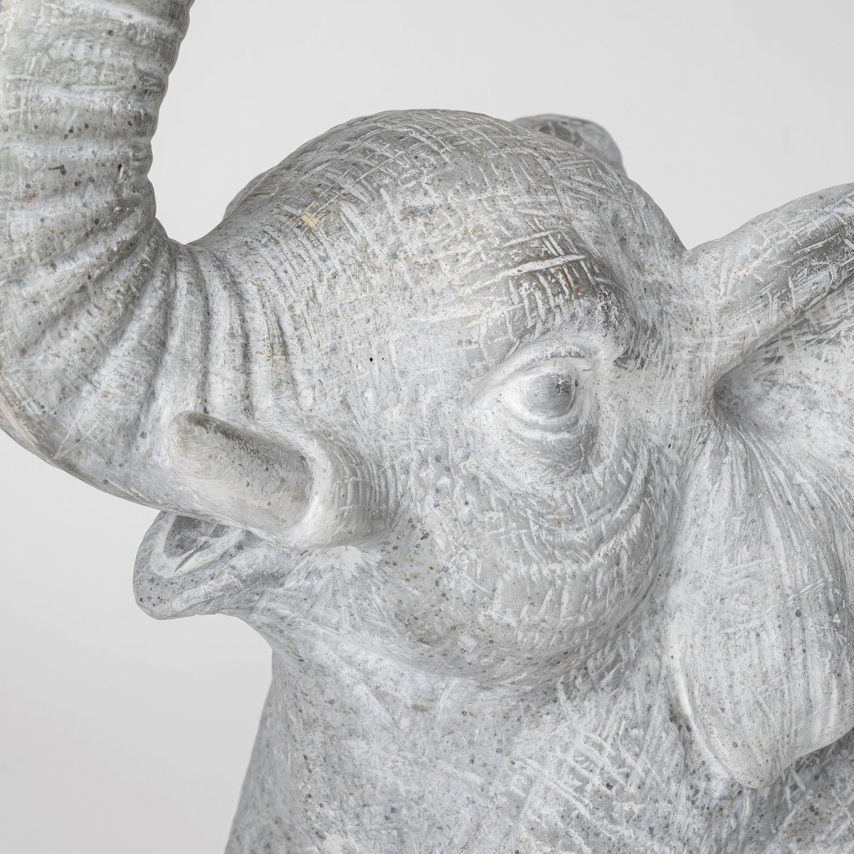 Tantor (15.9'H) Gray Resin Elephant Calf Table Lamp, by Mercana, 11.4" length x 8.5" width x 15.9" height View 7