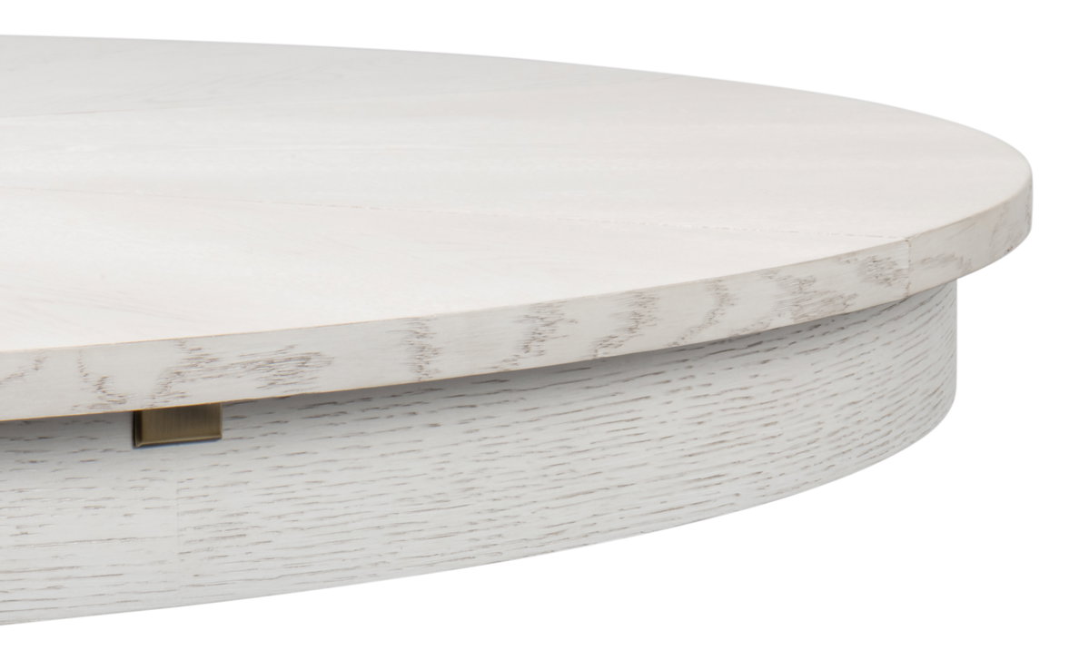 Casual Jupe Dining Table Workingwhite Md, by Sarreid, 4'7" length x 4'7" width x 2'6" height View 7
