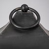 Ina Tall Charcoal Metal Candle Holder Lantern, Lighting by Mercana, 9.45" length x 9.45" width x 33.86" height thumbnail 8