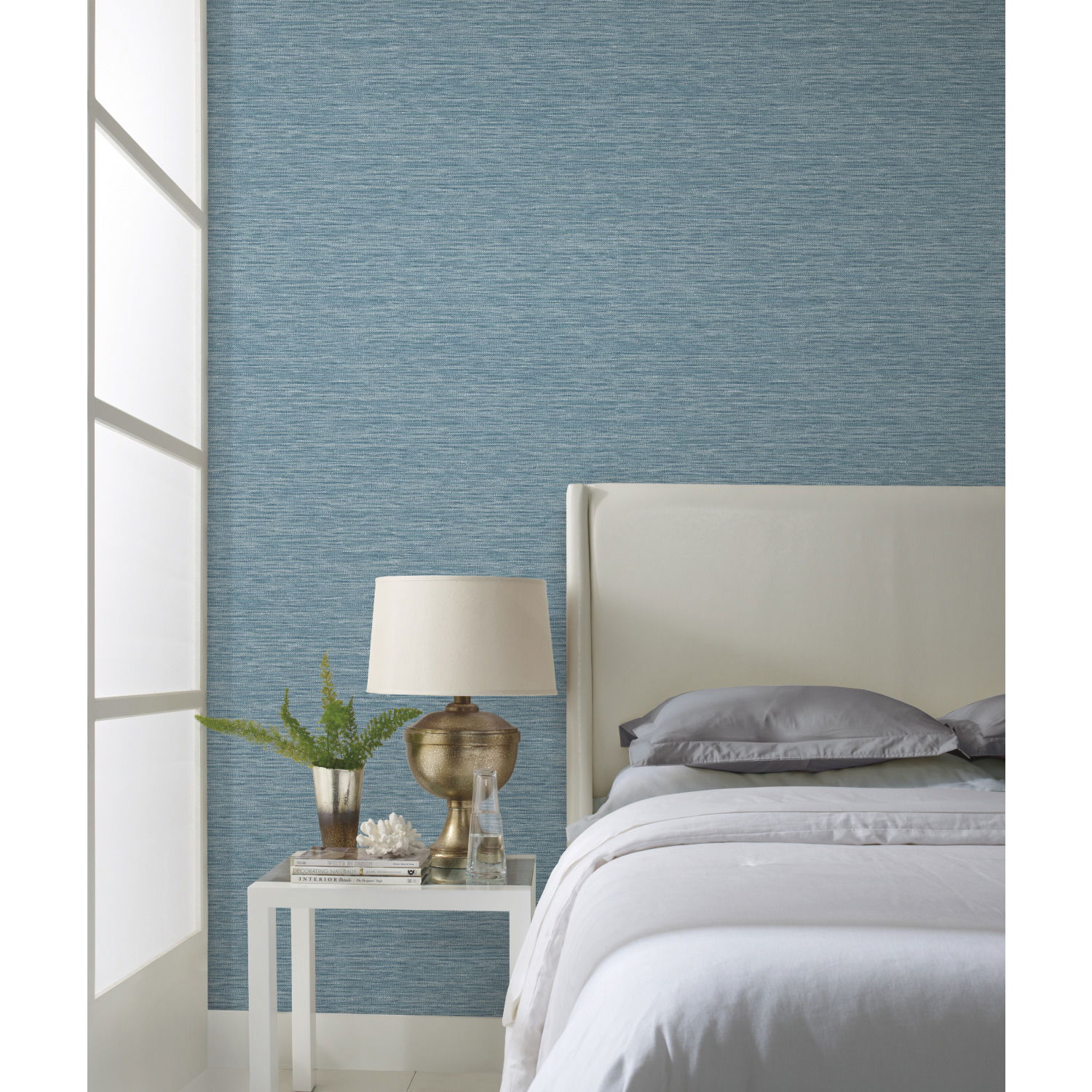 Challis Woven Blue Wallpaper large image 