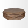 Arreto 48' Hexagonal Hinged Solid Wood Top and Base Coffee Table, by Mercana, 48" length x 48" width x 15" height thumbnail 4