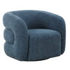 Junie Blue Swivel Barrel Chair, Accent Chair by Uttermost, 34.5" width x 29" height x 33" depth thumbnail 7