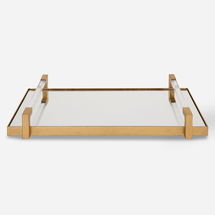 Online Designer Kitchen Deki Gold Mirrored Tray