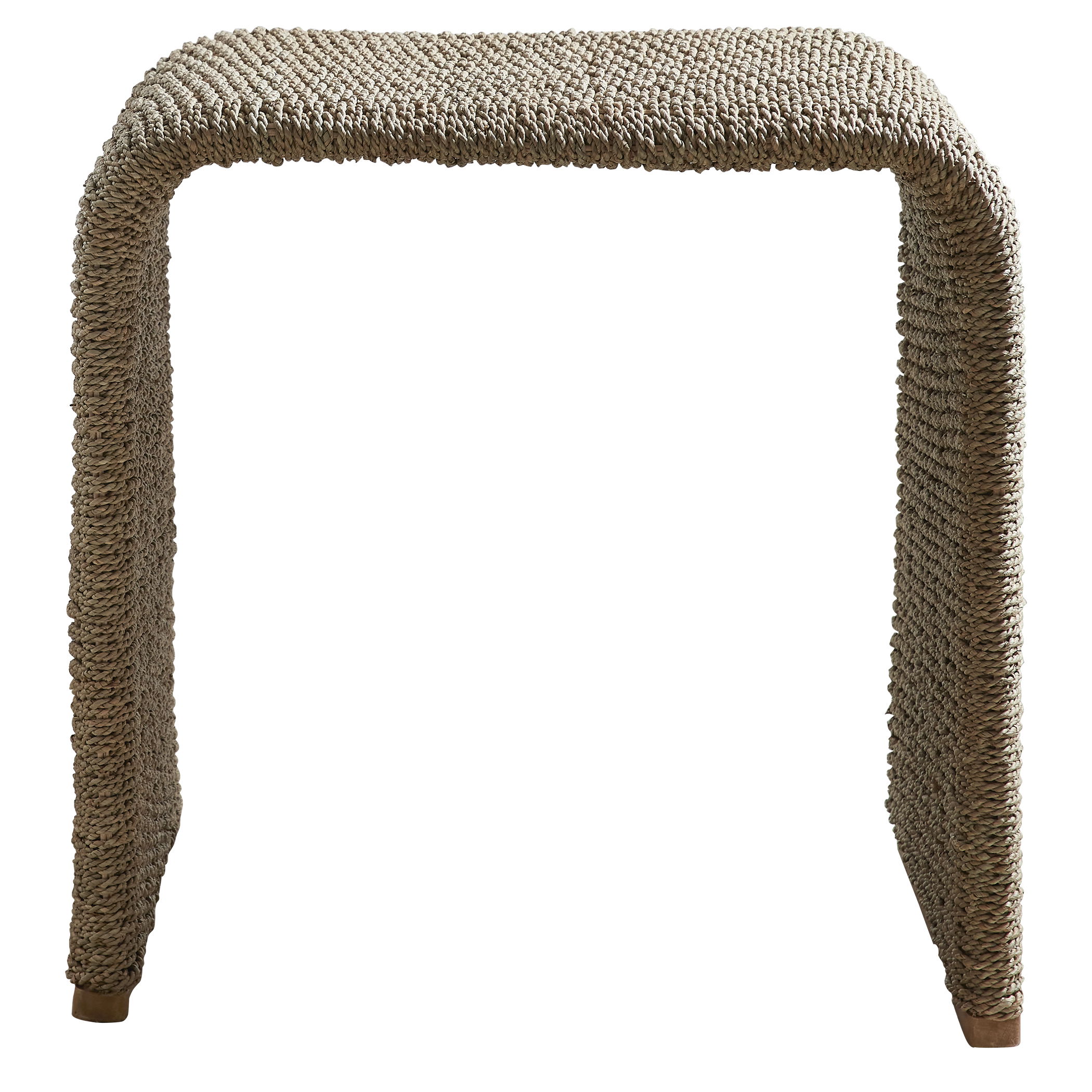 Calabria Woven Seagrass End Table large image 