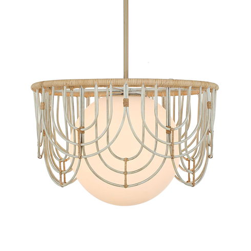 Arches 1 Light Rattan Pendant