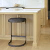 Tyson 17L x 18W x 28H Black Leather with Metal Frame Counter Stool thumbnail 1