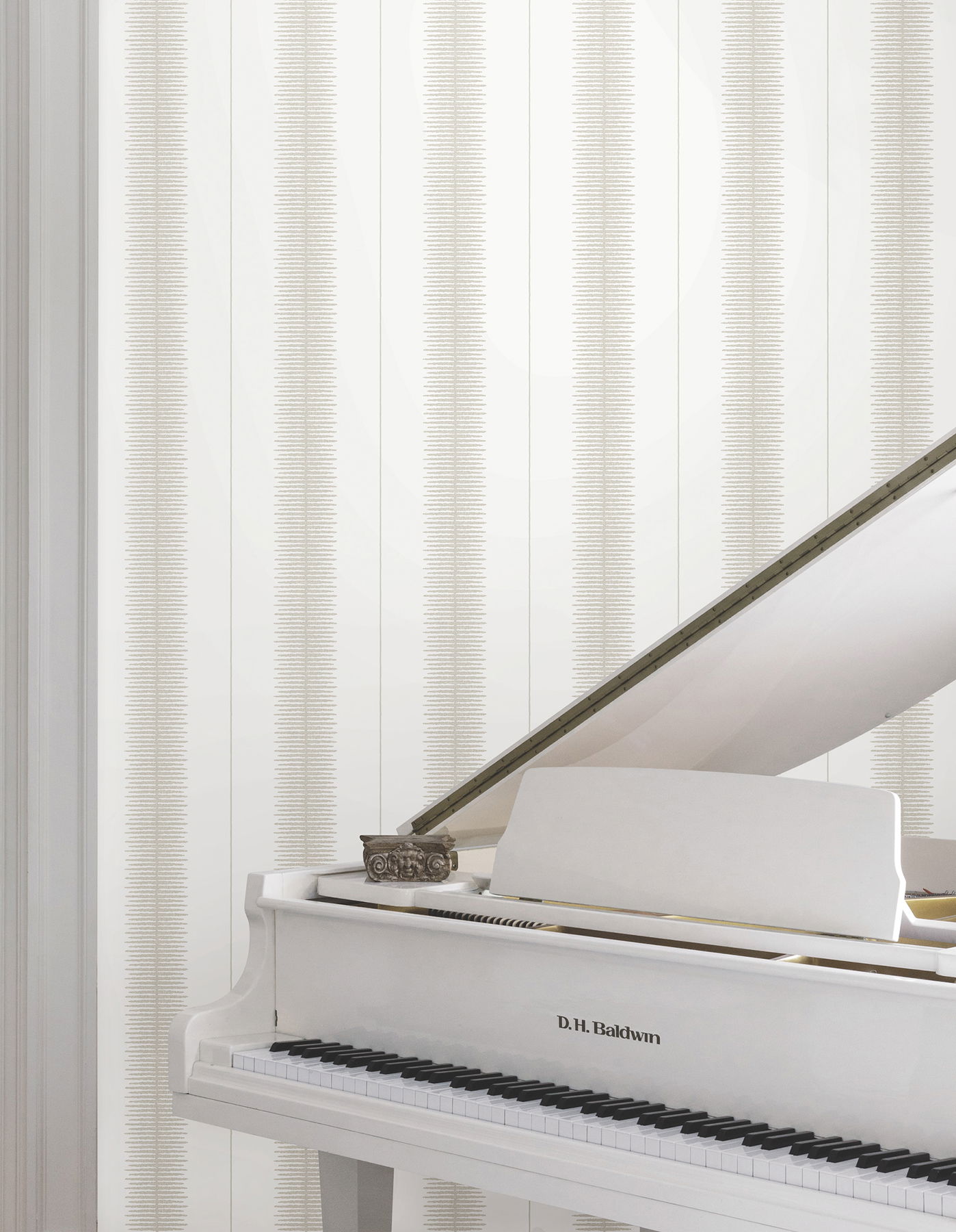 Tandem Stripe Taupe Wallpaper large image 