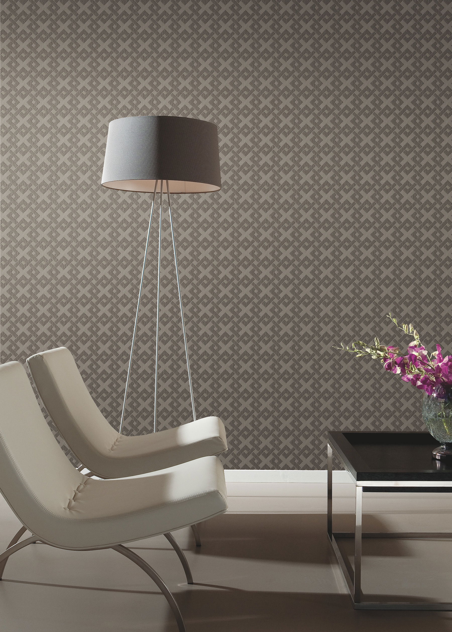 Trellis a Go Black Wallpaper, by York Wall, 27' length x 2'3" width x 0.02" depth View 2