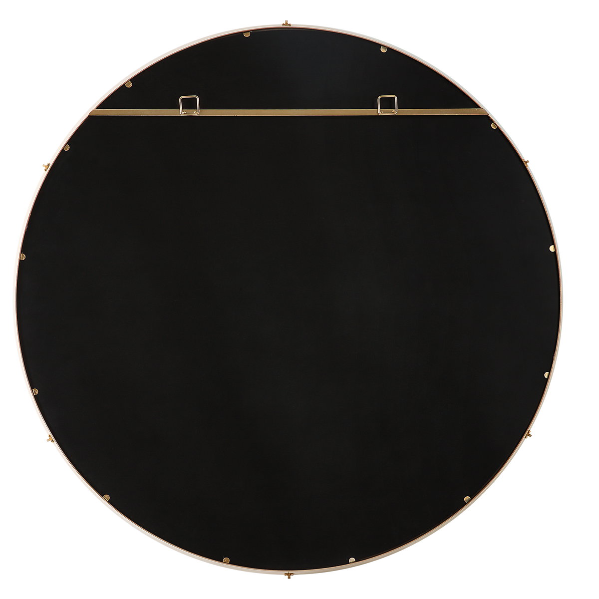 Cyprus White Round Mirror, by Uttermost, 43" width x 43" height x 2.75" depth View 8