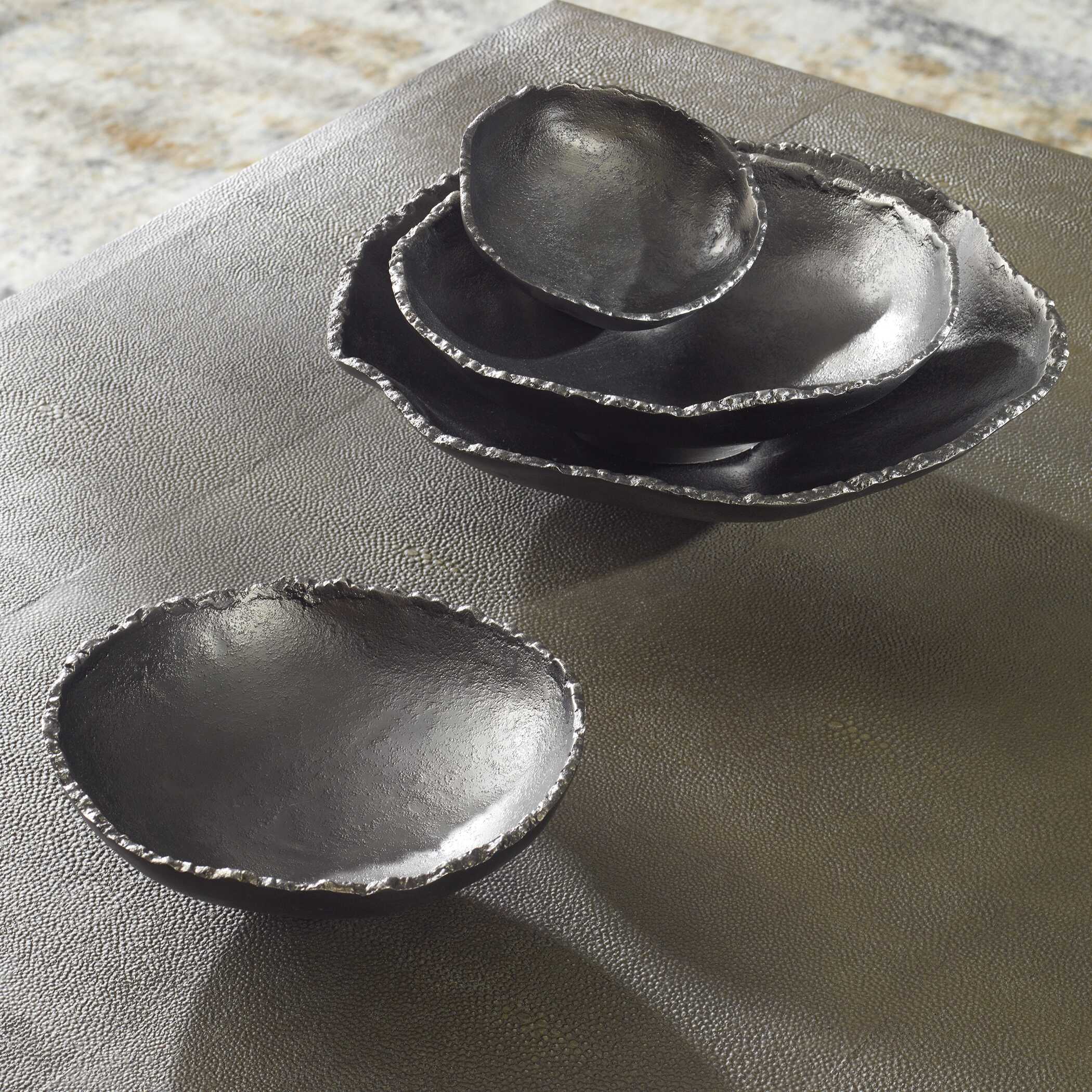 Lucky Coins Nickel Wall Decor Set/4 large image 