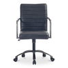 Roy Office Chair Black Leather, by Moe's Home, 21.85" width x 36" height x 27.17" depth thumbnail 1