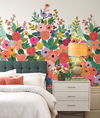 Garden Party Bright Pink Wall Mural thumbnail 1