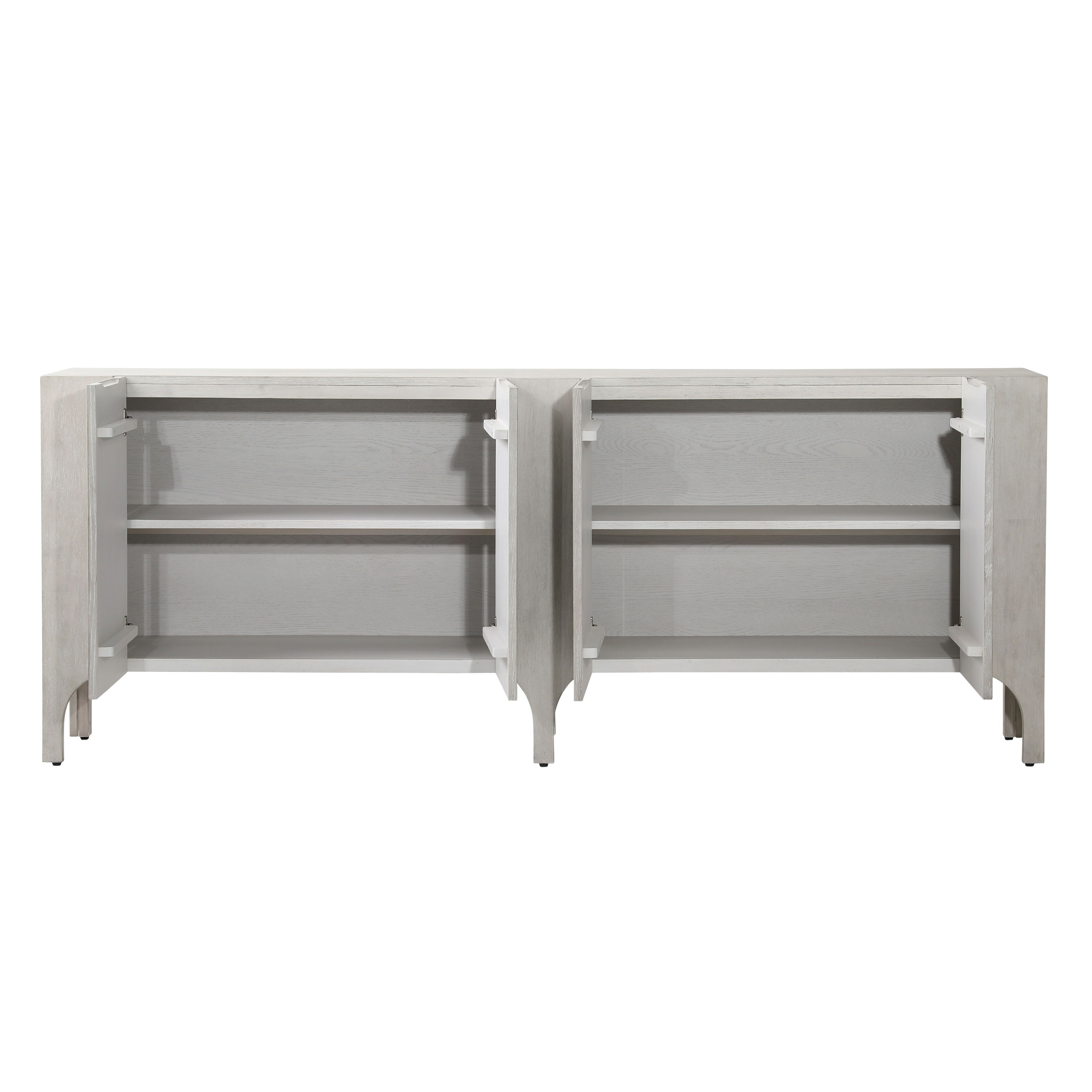 Maiya Side Board Light Grey, Sideboards & Buffet by Dovetail, 88.15" width x 34.25" height x 17.7" depth View 5