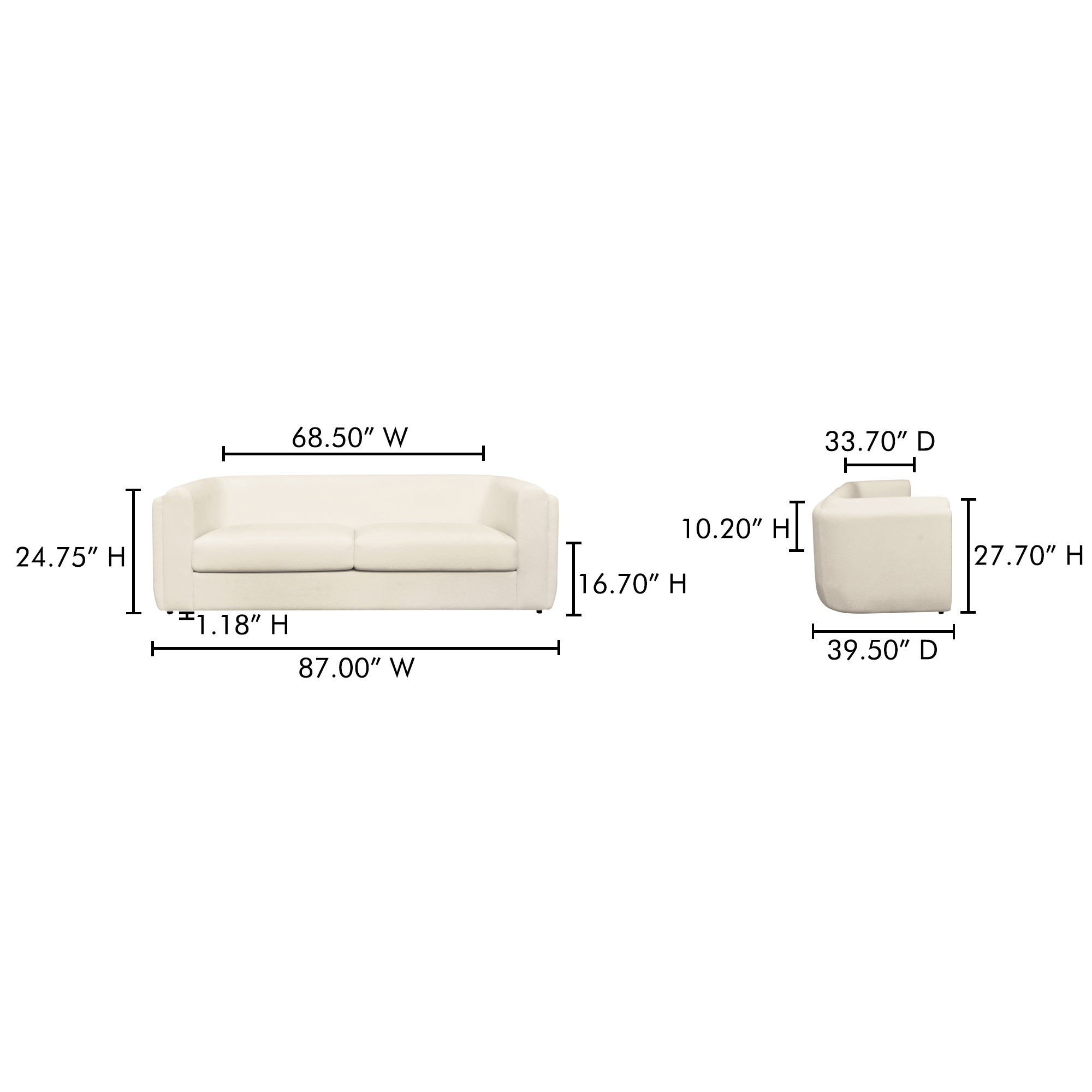 Alora Sofa White large image 