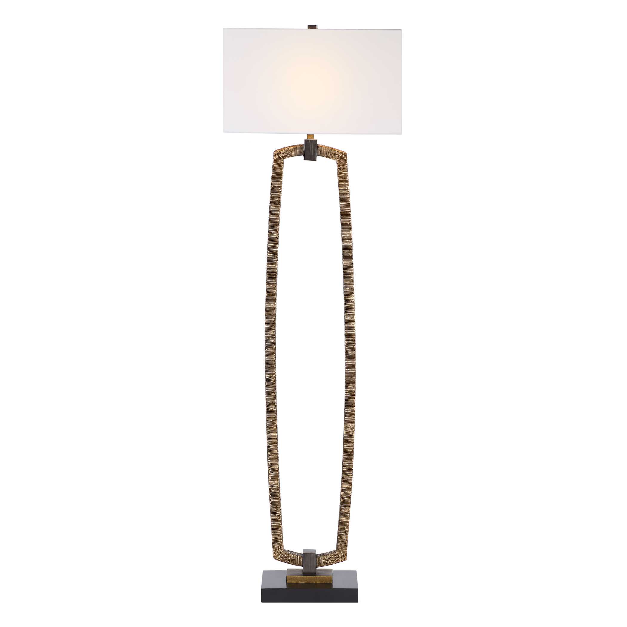 Relic Gold Floor Lamp, by Uttermost, 19" width x 63.5" height x 11" depth View 7