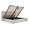 Sebastion King Storage Bed Cream, by Moe's Home, 6'8.31" width x 3'8.88" height x 7'1.43" depth thumbnail 2
