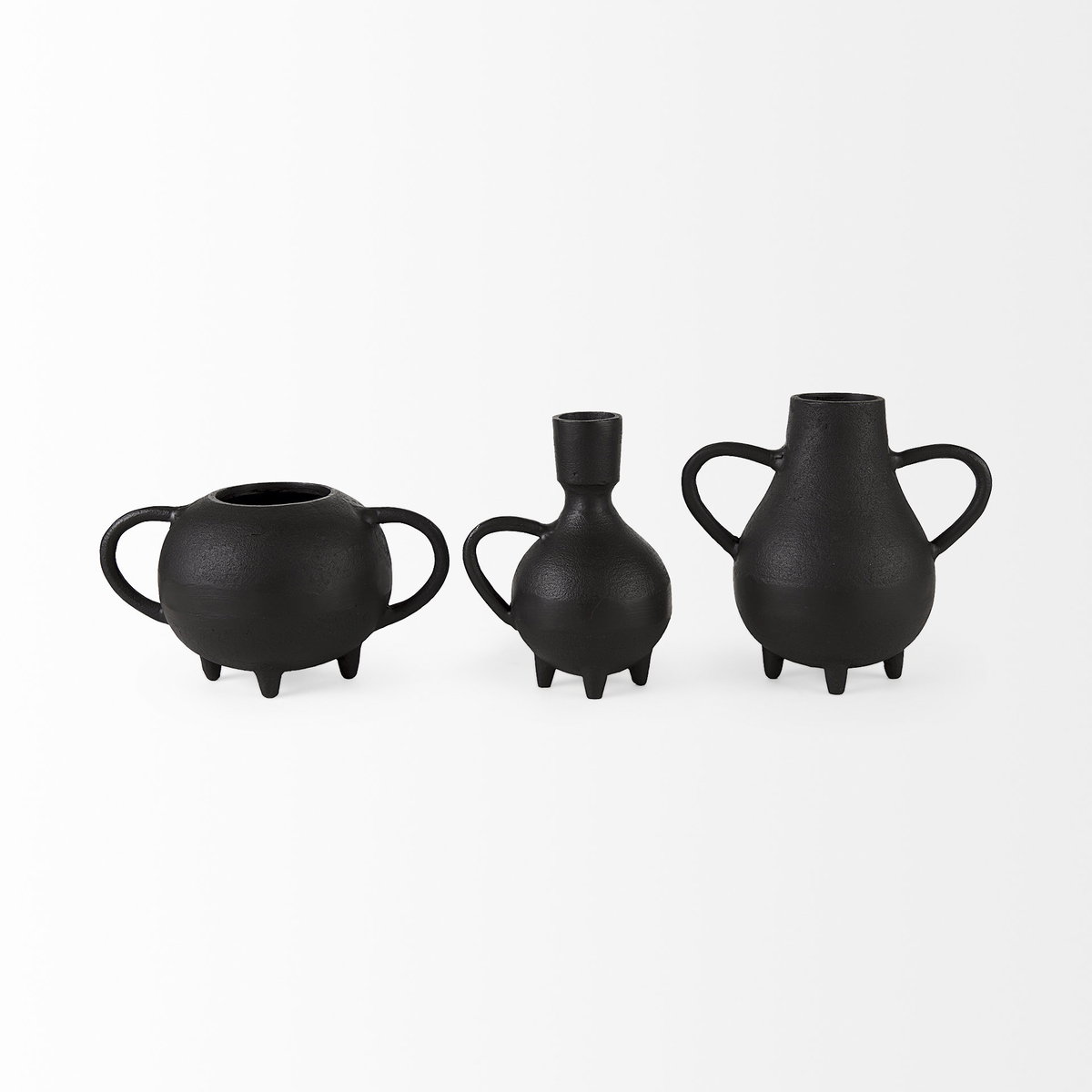 Cyrus Black Spherical Vase Decorative Object, by Mercana, 9.45" length x 5.51" width x 5.51" height View 9