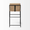 Stamford 40' Total Height Light Beige Upholstered Seat with Wood Back, Metal Frame Bar Stool thumbnail 5