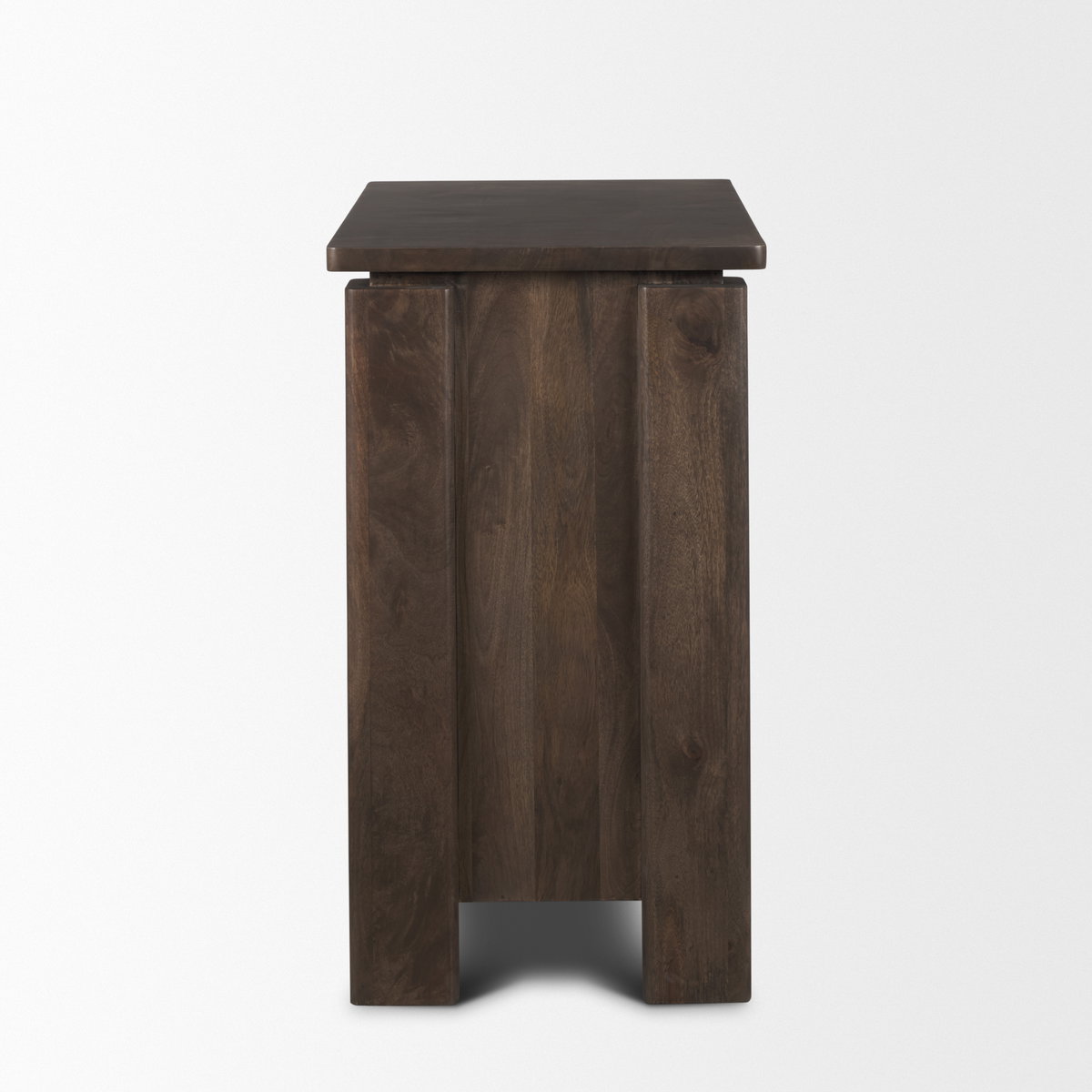 Wallen Solid Dark Brown Wood 3 Drawer Accent Cabinet, Cabinets & Chest by Mercana, 36" length x 18" width x 31" height View 4