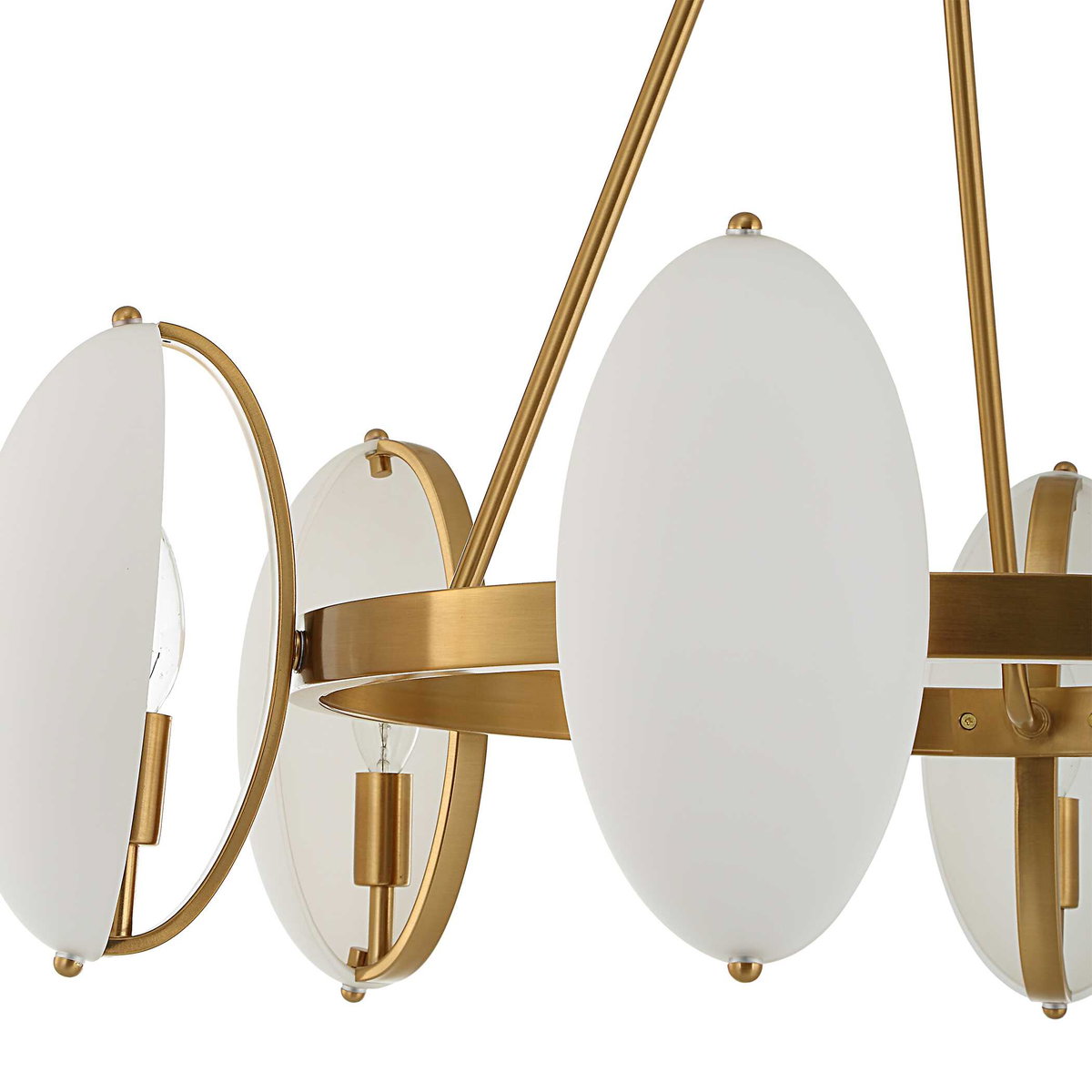 Oviform 6 Light Round Chandelier, by Uttermost, 30.25" width x 25" height x 30.25" diameter x 30.25" depth View 7