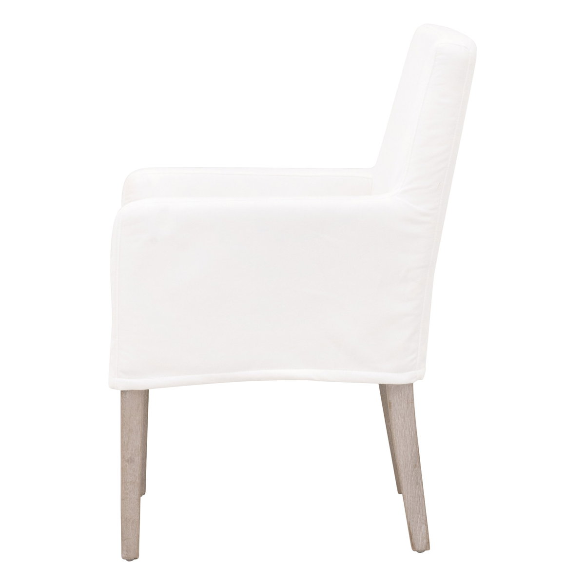 Drake Slipcover Arm Chair, Dining Chair by Essentials for Living, 24" width x 34" height x 24" depth View 3