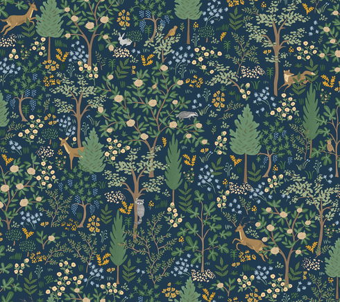 Woodland Navy Peel & Stick Wallpaper
