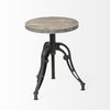 Emslie Backless 19in-25in Seat Counter Stool | Brown Wood with Metal, Counter & Bar Stool by Mercana, 15.75" length x 15.75" width x 26" height thumbnail 7