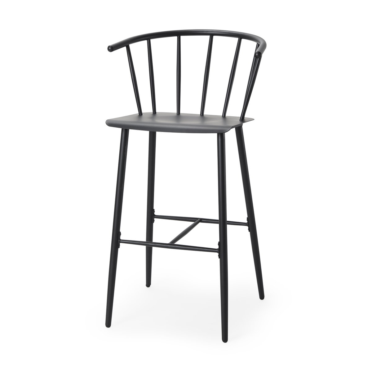 Colin Backless 42.1in Seat Counter Stool | Black Metal with Arm, Counter & Bar Stool by Mercana, 21" length x 22.8" width x 42.13" height View 1