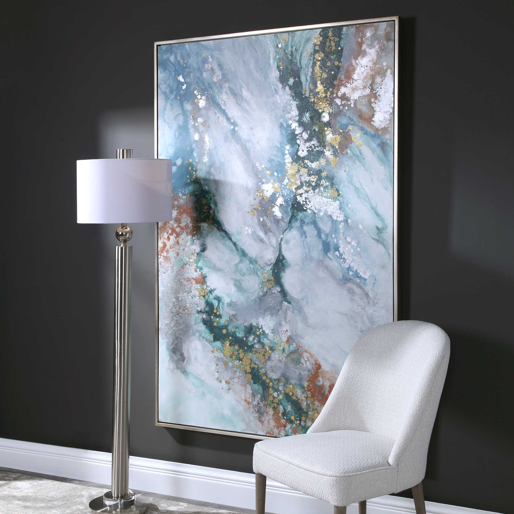 Mercury Hand Abstract Art, Painting by Uttermost, 49.7" width x 73.7" height x 1.7" depth View 4