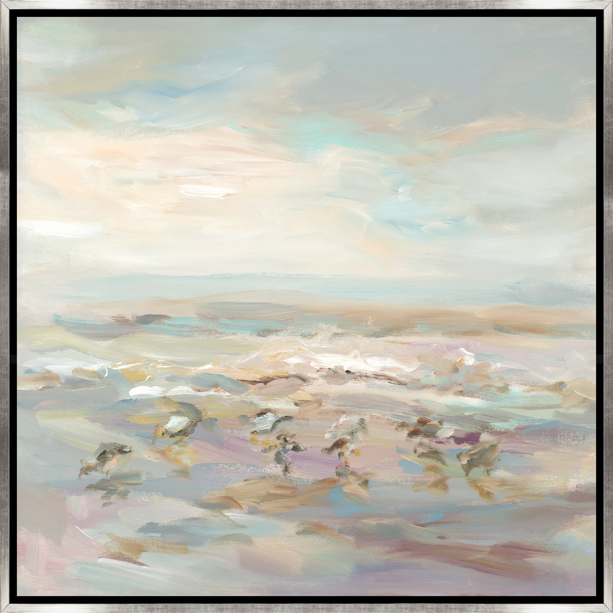 25.5 x 25.5 Pastel Seascape, Art by Leftbank Art, 25.5" width x 25.5" height View 1