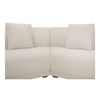 Fraser 3 Piece Modular Sectional With Slipper White thumbnail 3