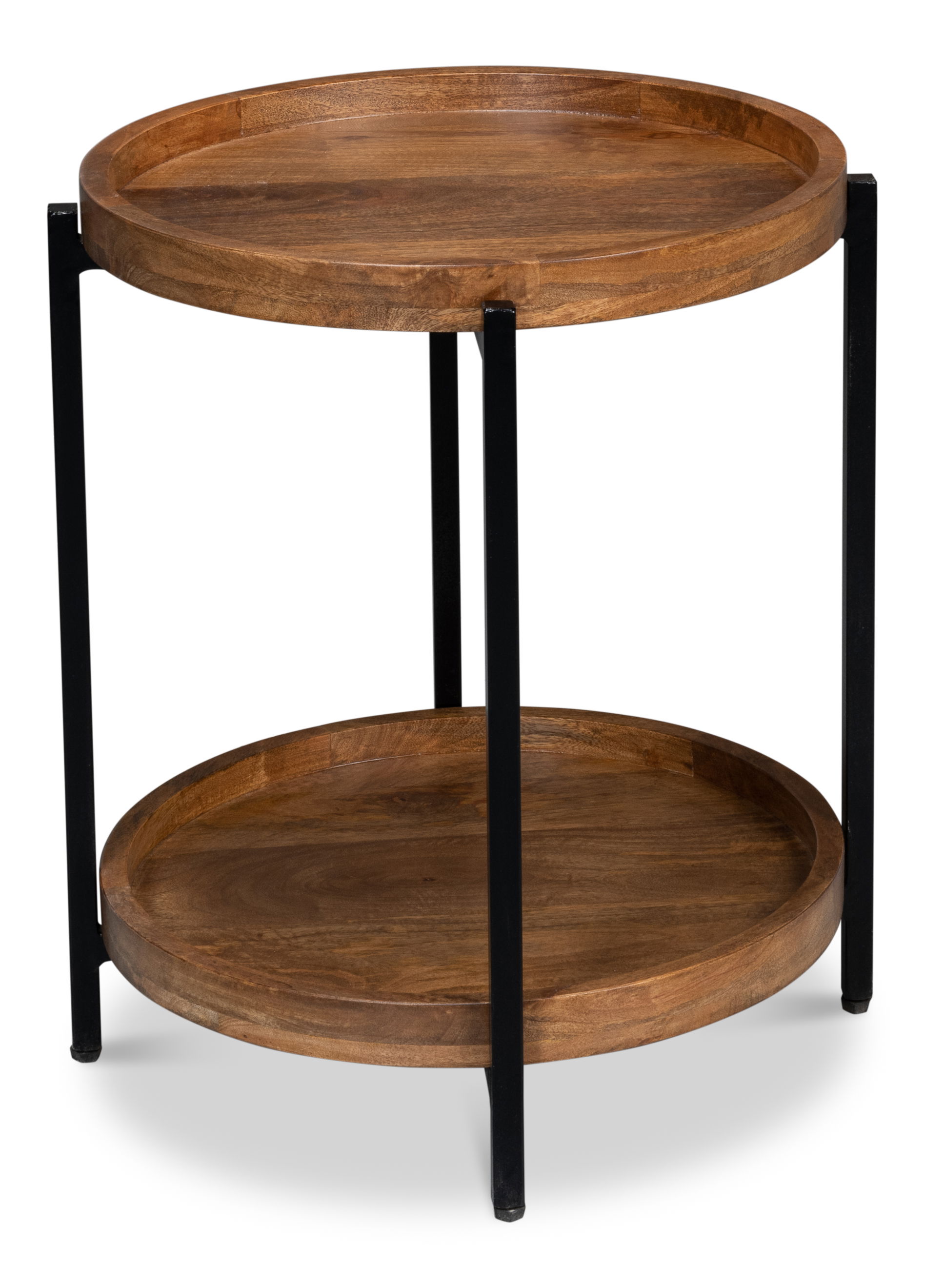 Profile Round End Table, Side & End Table by Sarreid, 22" length x 22" width x 24" height View 9