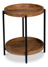 Profile Round End Table, by Sarreid, 1'10" length x 1'10" width x 2' height thumbnail 9