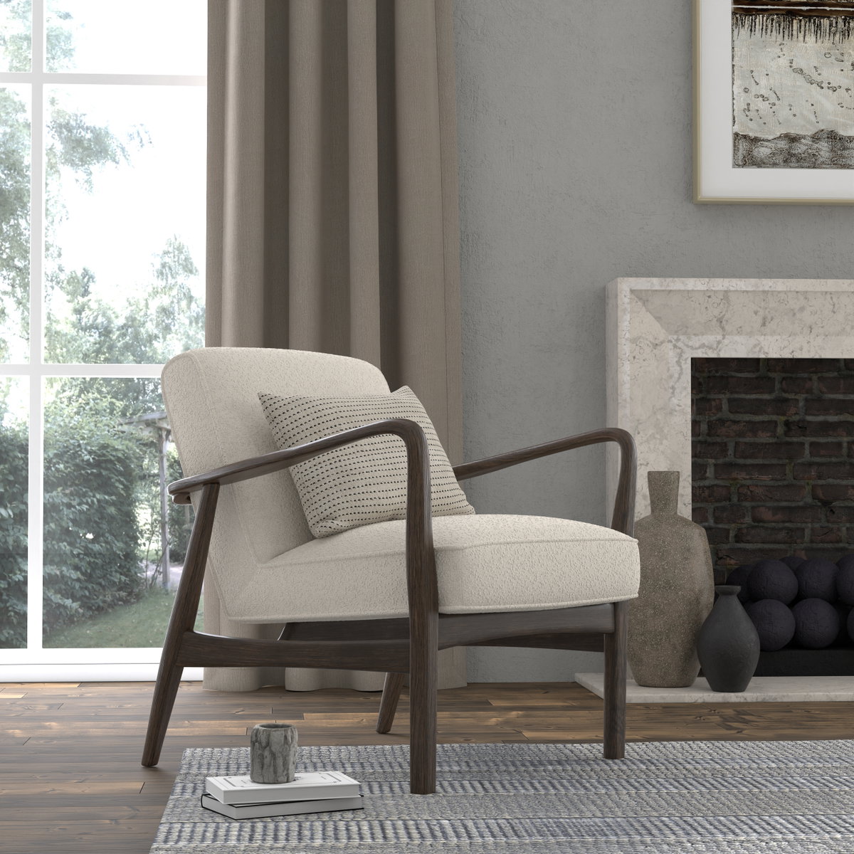 Ryder Chair, by Sarreid, 2'6" length x 2'3" width x 2'7" height View 14