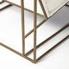 Watson Cream Fabric Wrap Gold Metal Frame Accent Chair, by Mercana, 30" length x 34.25" width x 29.13" height thumbnail 14