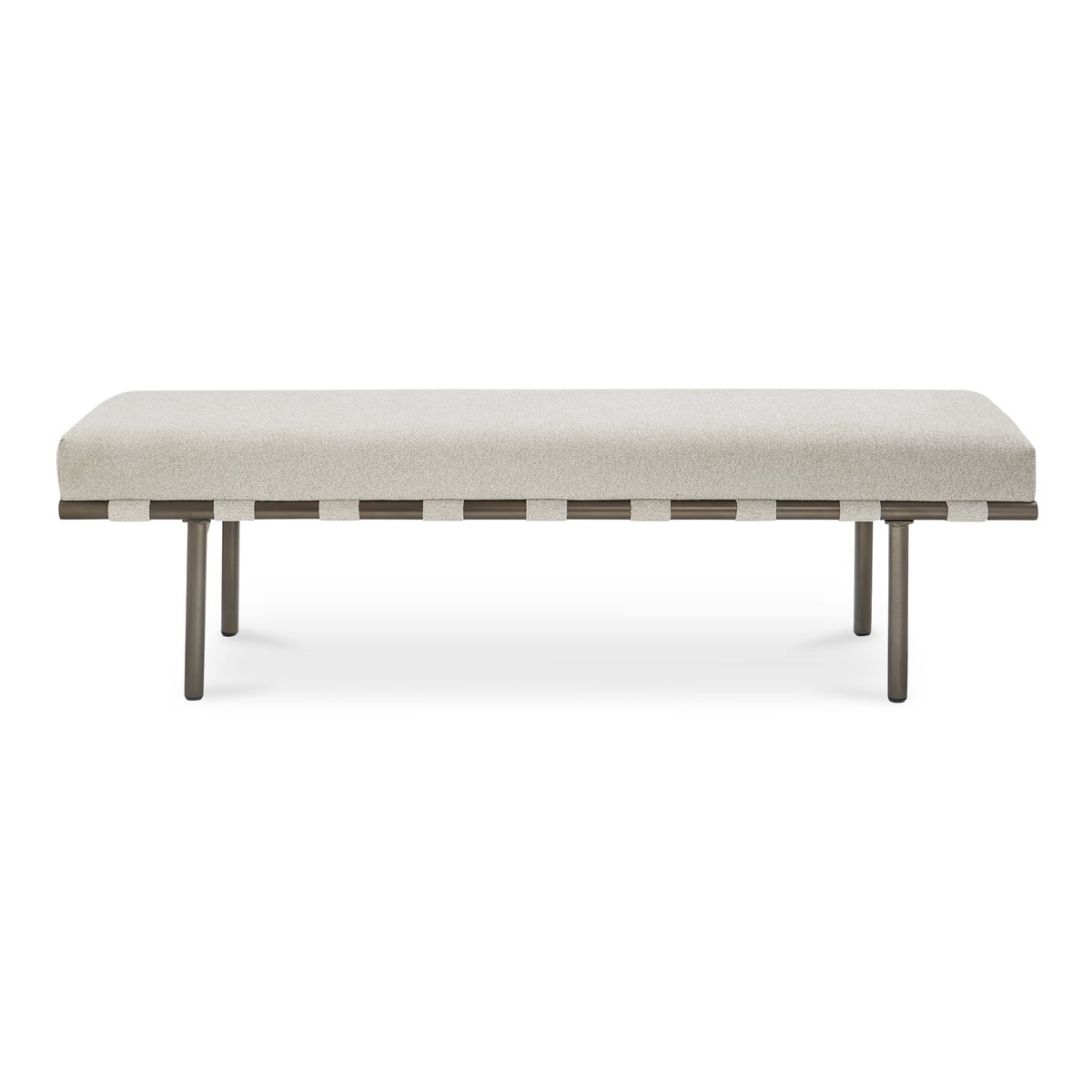 Carson Dining Bench Beige, Benche by Moe's Home, 69" width x 20" height x 18" depth View 1