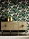 Sprig & Heron Black Wallpaper thumbnail 1