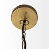 Fenton   Black with Antiqued Gold Accents Pendant Light, by Mercana, 18" length x 18" width x 23" height thumbnail 6